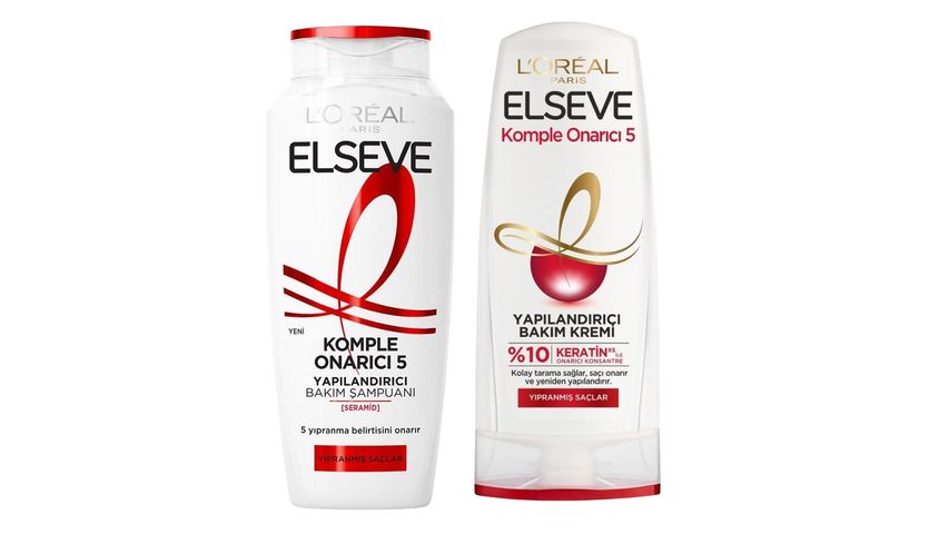 Elseve Komple Onarıcı 5 Yapılandırıcı Bakım Şampuanı + Saç Kremi Hediye Paketi
