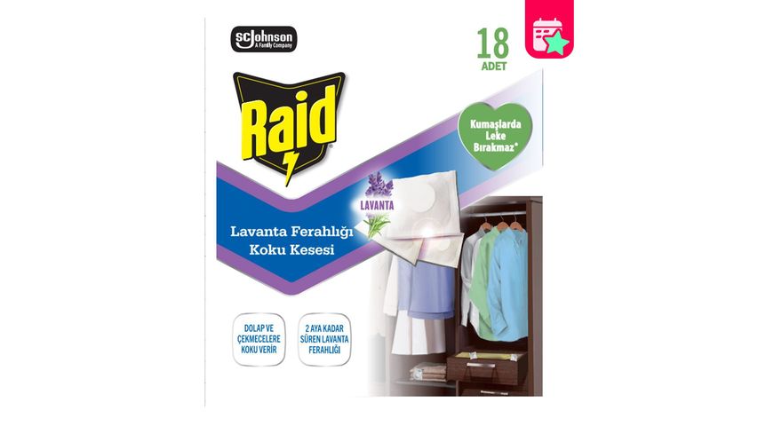 Raid Lavender Sachet 18 Pack