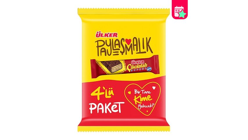 Ülker Chocolate Wafer 4-Pack 144 g
