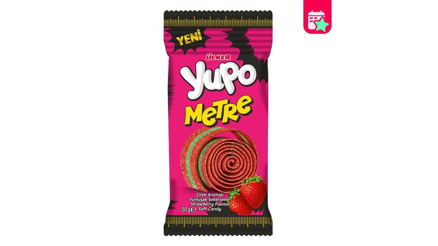 Ülker Yupo Strawberry Flavored Soft Candy 50 g