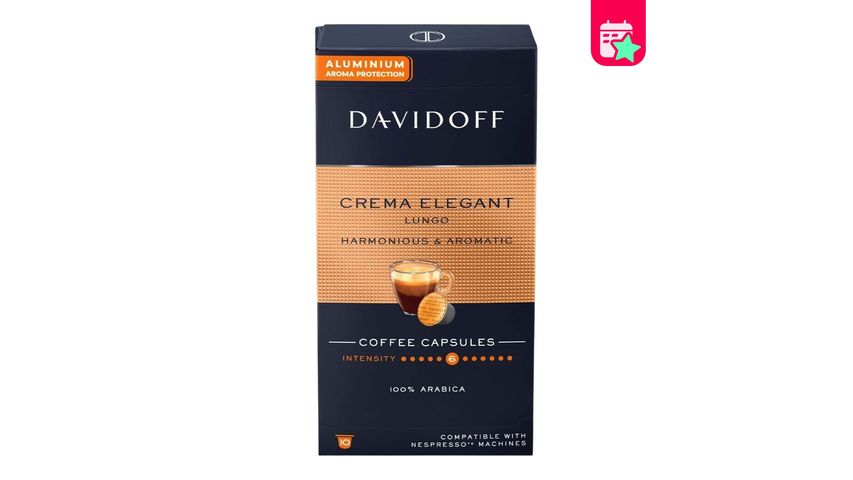 Davidoff Crema Elegant Lungo 10-Piece Coffee Capsules