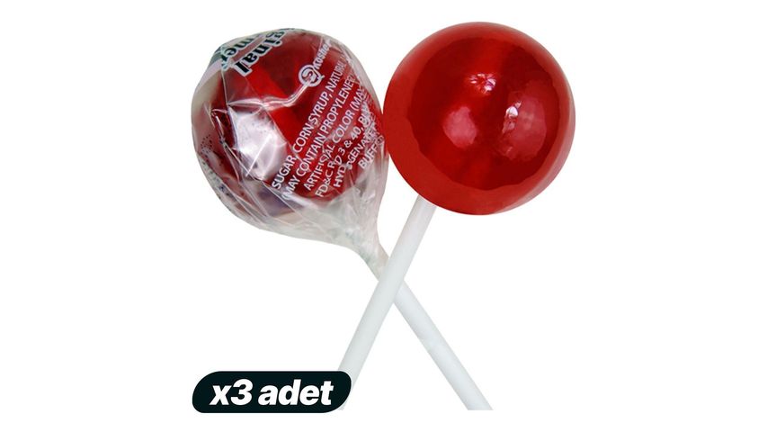 3x Original Gourmet Sour Cherry Flavored Lollipop 31 g Bundle