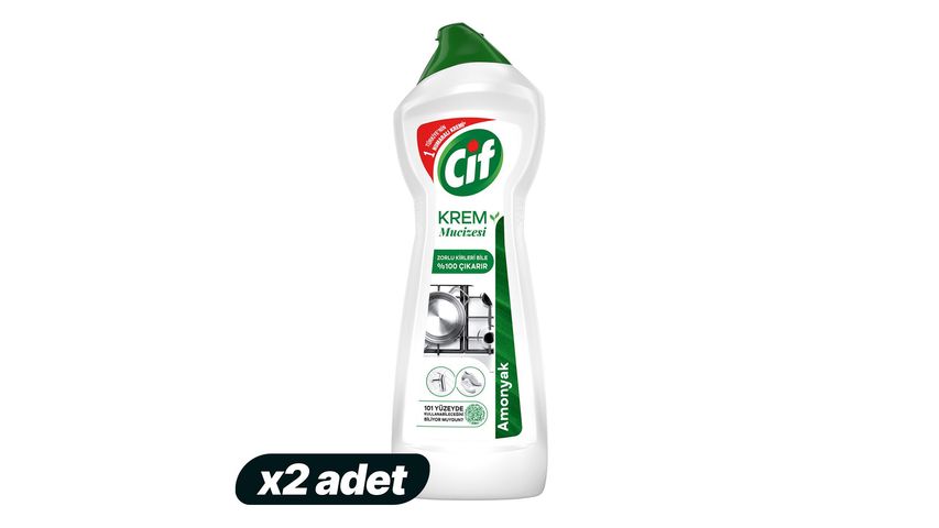 2x Cif Cream Cleaner Ammonia Oil & Limescale Remover Bundle