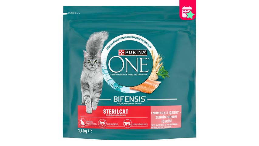 Purina One Adult Sterilized Cat Food with Salmon 1.4 kg