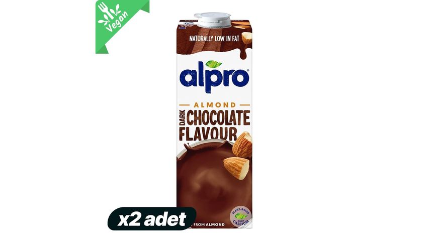 2x Alpro Dark Chocolate Almond Drink 1 L Bundle