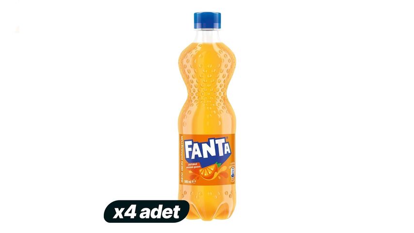 4'lü Fanta Gazoz Pet Şişe 500 ml Paketi
