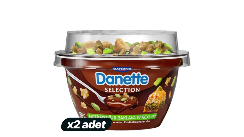 2x Danette Selection Pistachio & Baklava Pieces 122 g Bundle