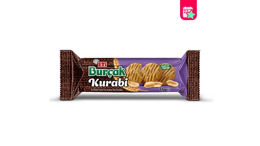 Eti Burçak Kurabi Peanut & Tahini Whole Wheat Biscuit 75 g