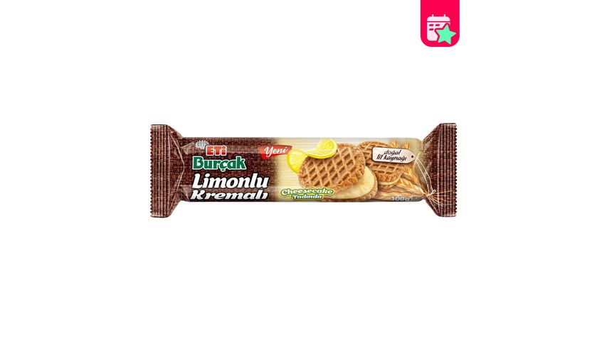 Eti Burçak Lemon Cream Cheesecake Flavored Oatmeal Biscuits 100 g