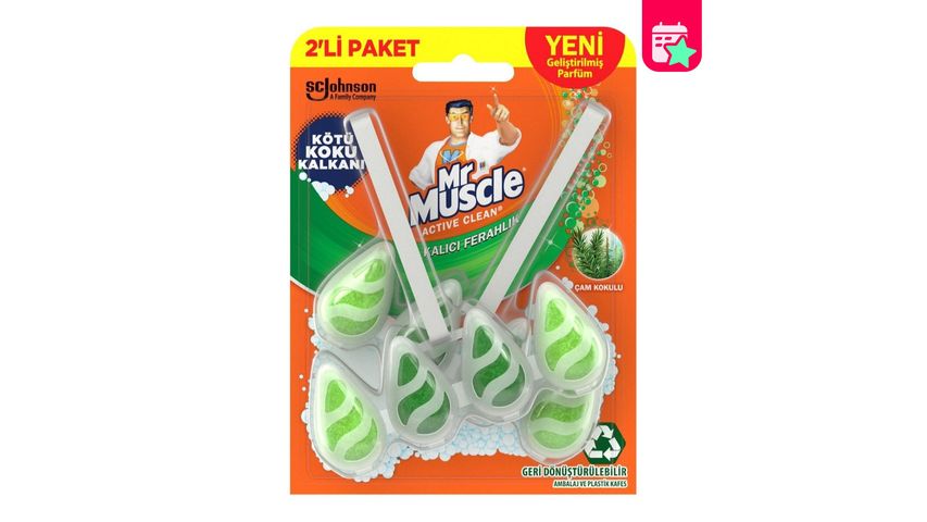 Mr Muscle Pine Scented Toilet Bowl Cleaner 2-Pack