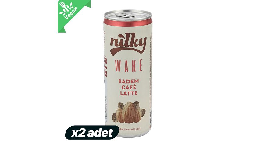 2x Nilky Wake Almond Latte 250 ml Bundle