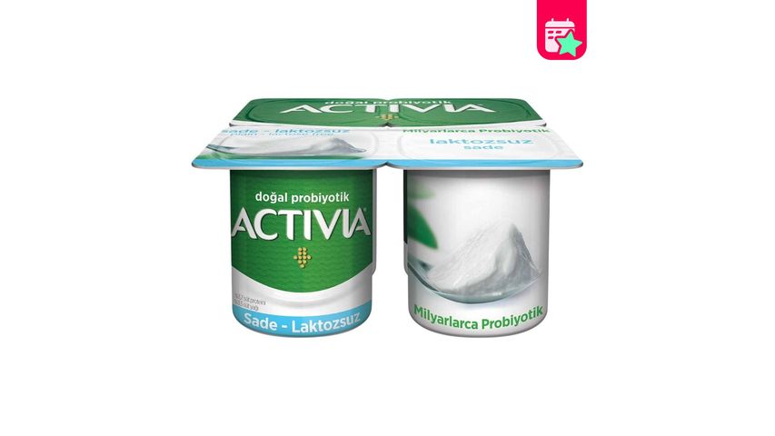 Activia Probiotic Lactose-Free Plain Yogurt 4 x 100 g