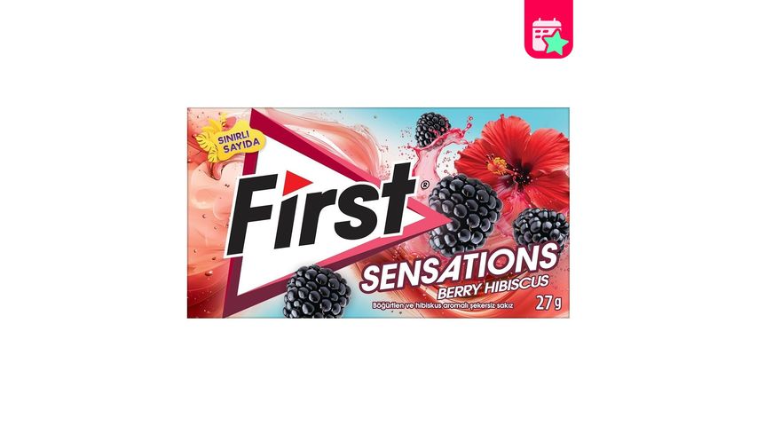 First Sensations Blackberry and Hibiscus Flavored Sugar-Free Gum 27 g