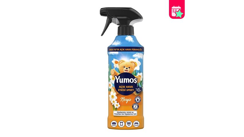Yumoş Outdoor Fresh Fabric Spray for Hard-to-Wash Items - Daffodil 430 ml