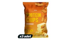 3x Bahs Cheddar Cheese Protein Chips 50 g Bundle