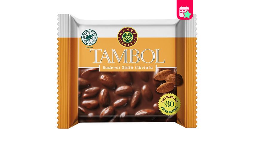 Kahve Dünyası Tambol Milk Chocolate Whole Almonds 77 g