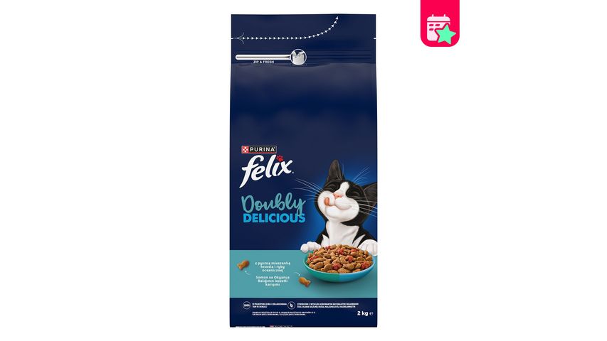 Felix Doubly Delicious Double Flavor Fish Dry Cat Food 2 kg