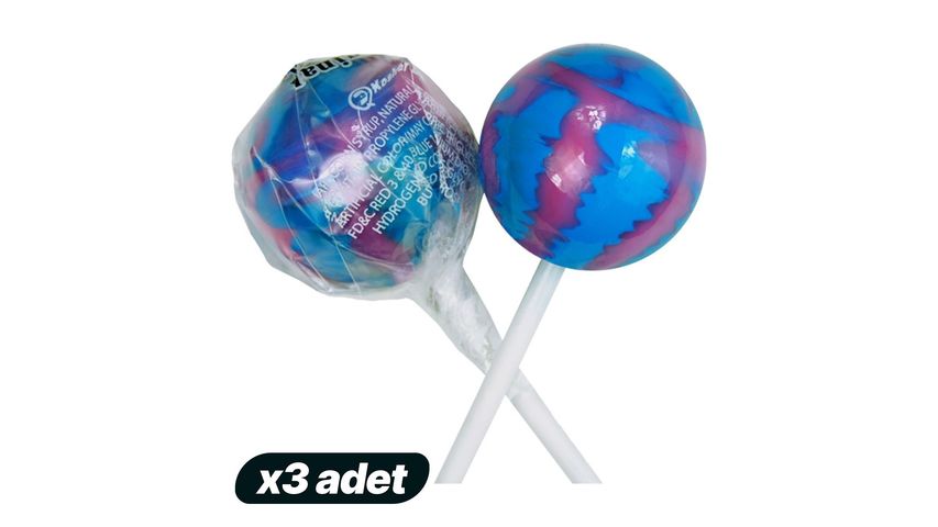 3'lü Original Gourmet Pamuk Şekeri Aromalı Lolipop 31 g Paketi