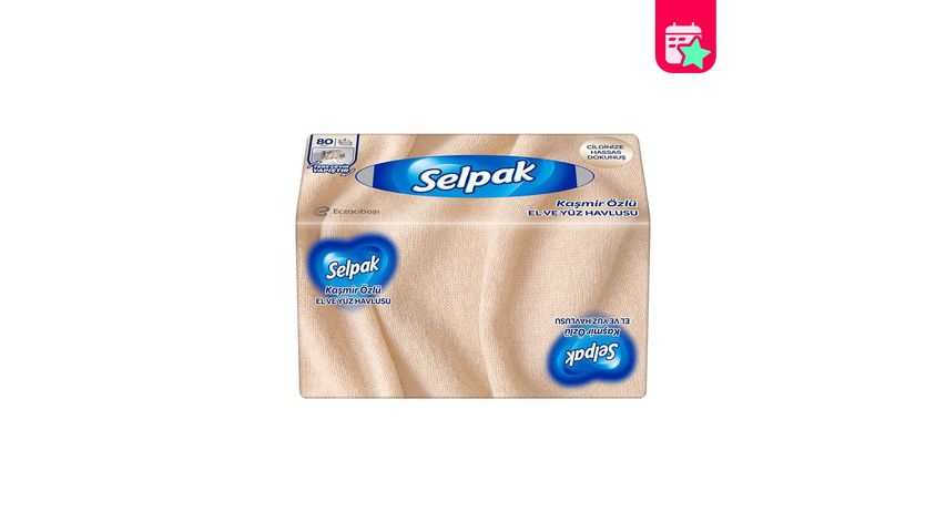 Selpak Cashmere Extract Hand and Face Towels 80-Pack