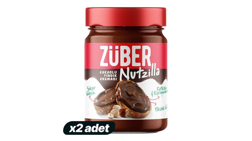 2'li Züber Nutzilla Kakaolu Fındık Kreması 315 g Paketi