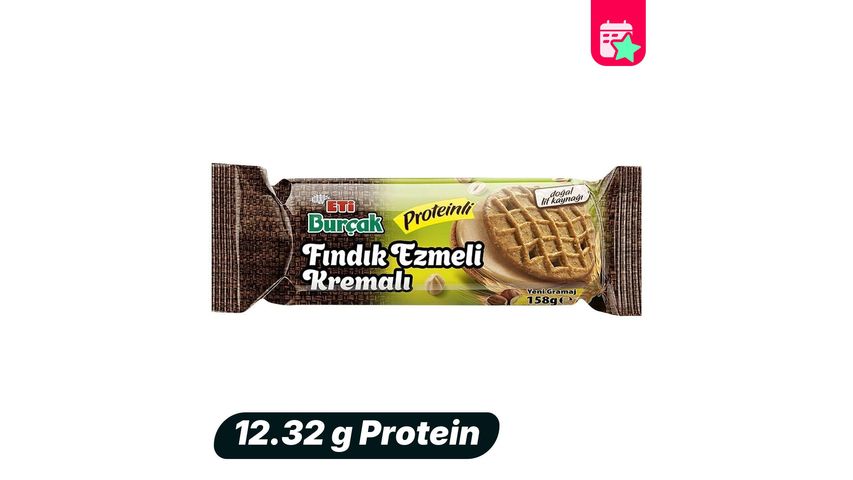 Eti Burçak Hazelnut Paste Creamy Protein Biscuit 158 g