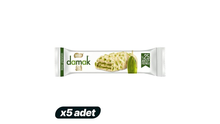 5'li Damak Ala Beyaz Gofret Paketi