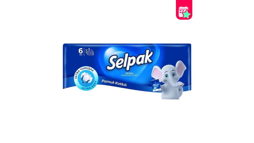Selpak Selpak® Pocket Wipes 6-Pack - 3 Ply