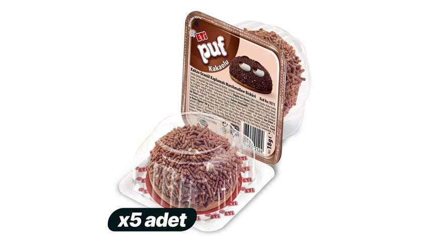 5'li Eti Puf Kakaolu Bisküvi Paketi
