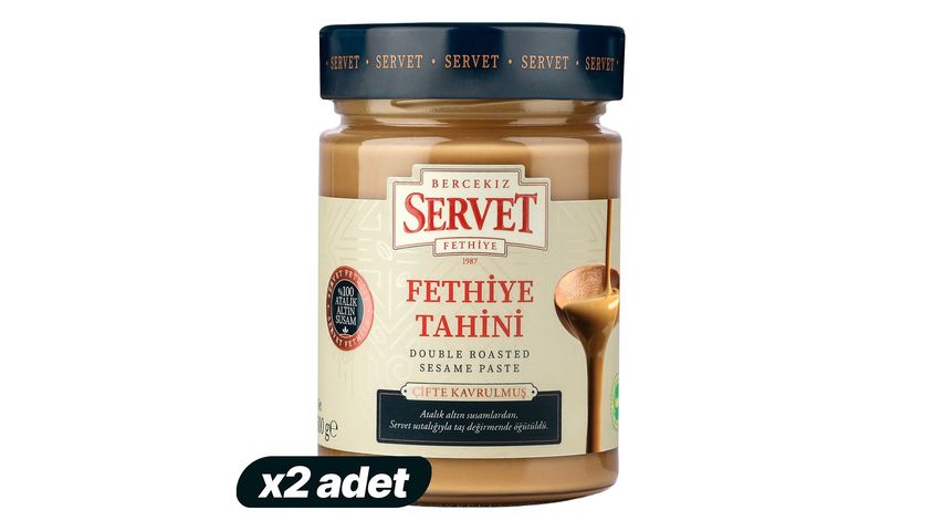 2'li Servet Şekerleme Çifte Kavrulmuş Fethiye Tahini 300 g Paketi