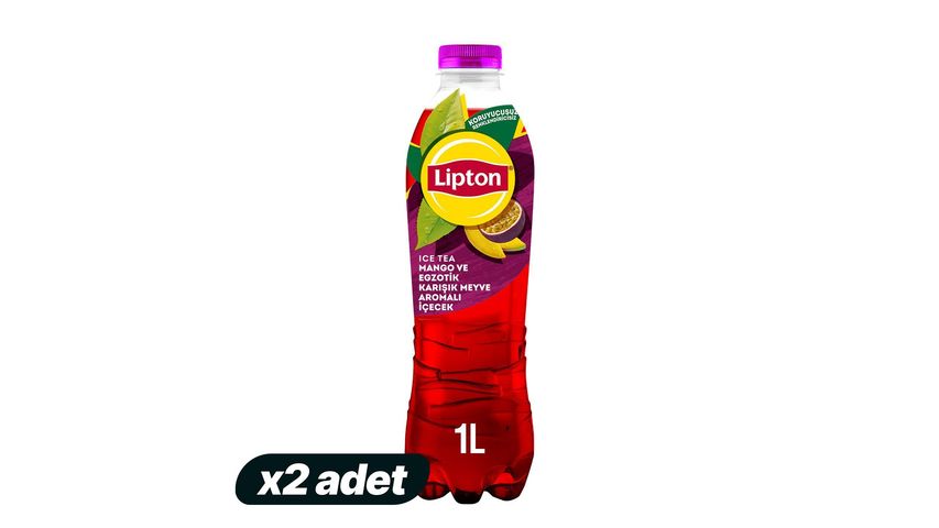 2x Lipton Ice Tea Mango & Exotic Mixed Fruit Flavoured Iced Tea 1 L Bundle