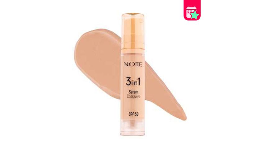 Note 3 in 1 Serum Concealer SPF 50 Moisturizing & Brightening Under Eye Concealer 10 Medium