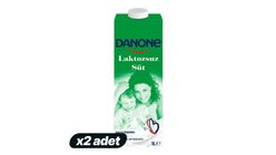 2'li Danone Laktozsuz UHT Süt 1 L Paketi