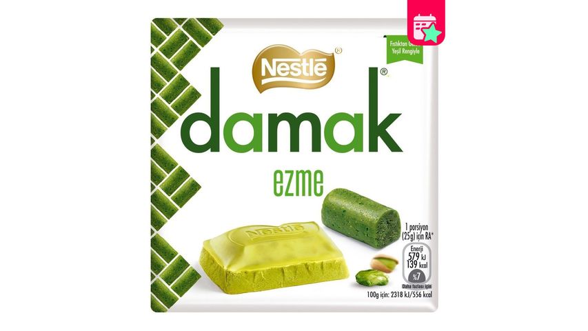 Nestlé Damak Ezme White Chocolate with Pistachio Pieces 55 g