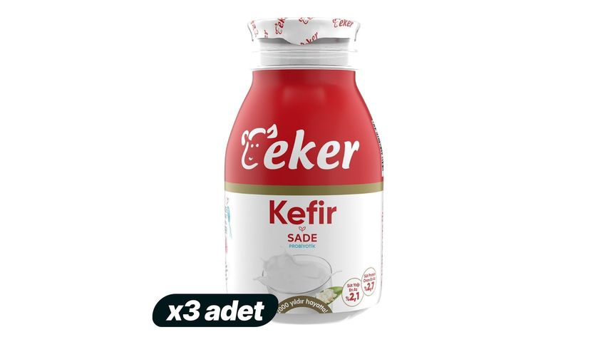 3x Eker Plain Kefir 200 ml Bundle