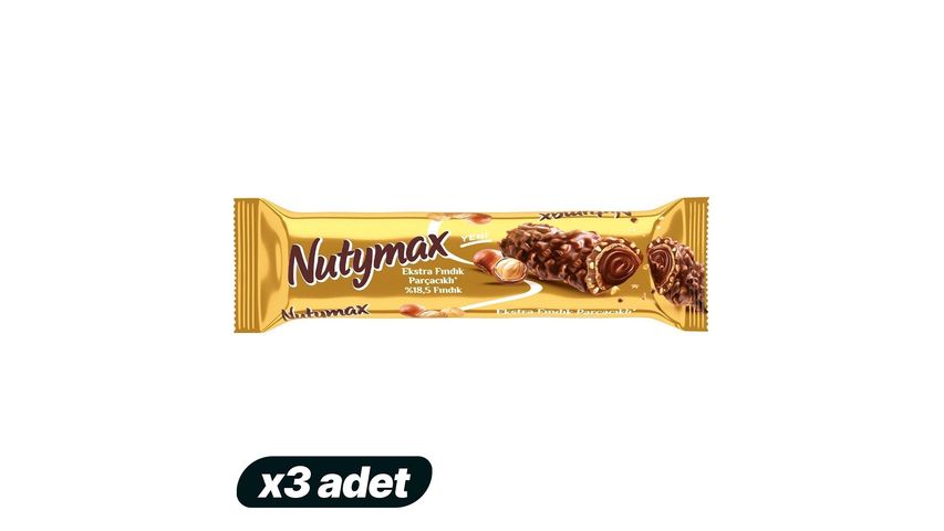 3'lü Nutymax Ekstra Fındıklı Gofret 40 g Paketi