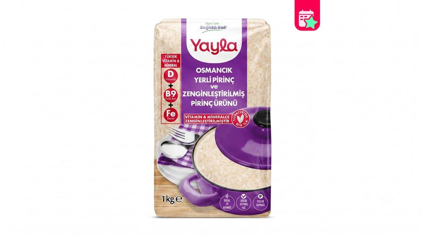 Yayla Osmancık Rice and Enriched Rice Product 1 kg