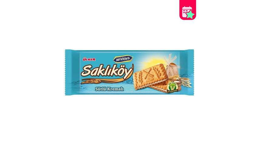 Ülker Saklıköy Milk Cream Biscuits 100 g