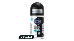 2x NIVEA MEN Black & White Invisible Fresh Roll-On Deodorant 50 ml Bundle