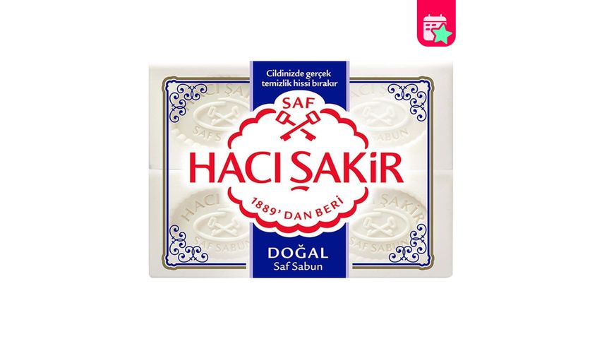 Hacı Şakir Natural Traditional White Soap 4 x 150 g