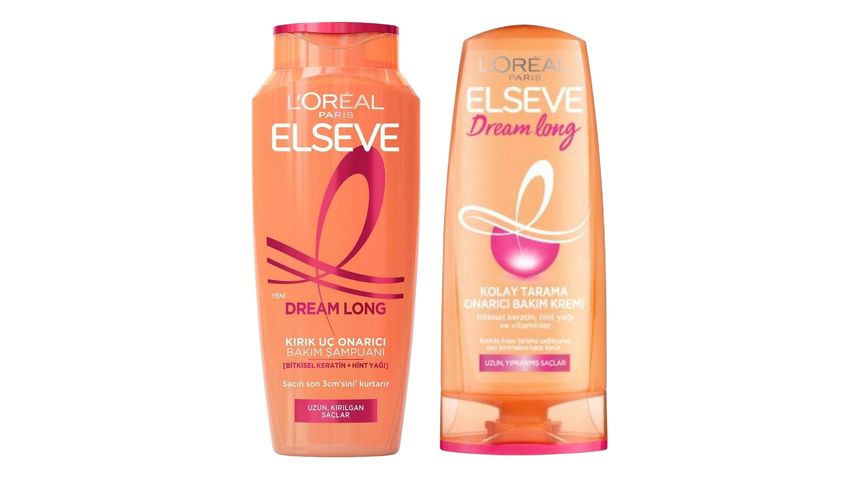 Elseve Dream Long Kırık Uç Onarıcı Şampuan + Saç Kremi Hediye Paketi