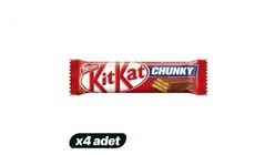 4'lü Nestlé Kitkat Chunky Çikolatalı Gofret 38 g Paketi