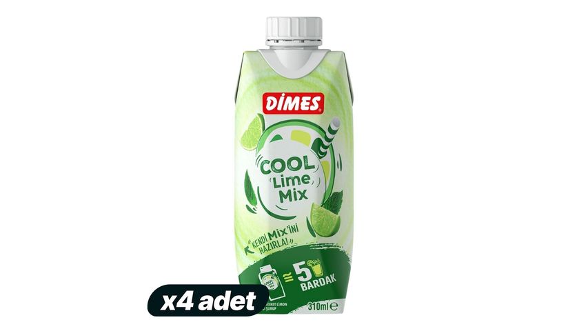 4x Dimes Cool Lime Essence 310 ml Bundle