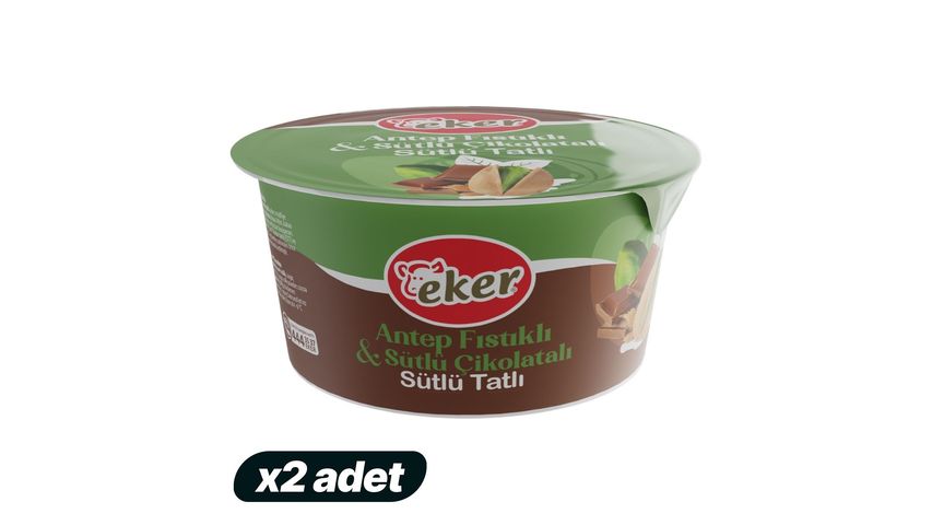 2'li Eker Antep Fıstıklı & Sütlü Çikolatalı Tatlı 125 g Paketi