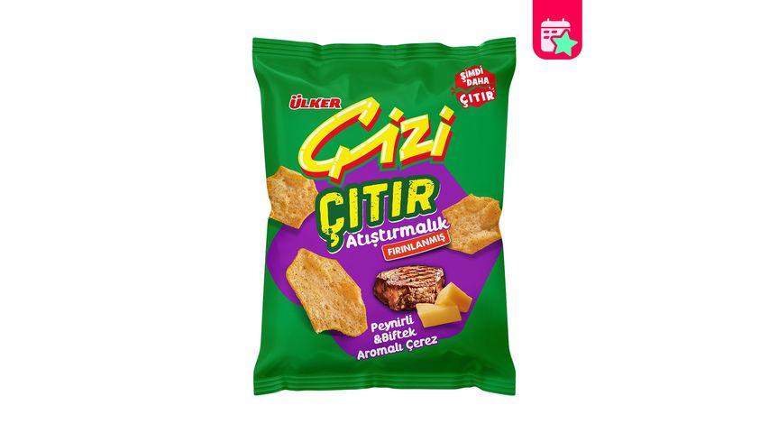 Ülker Çizi Crispy Cheese & Steak Flavoured Snack 50 g