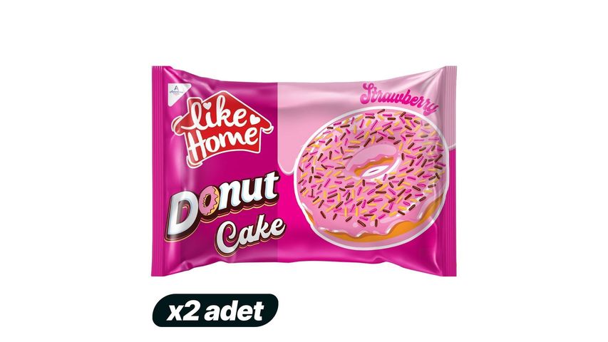 2'li American Foods Like Home Çilekli Donut Cake Paketi