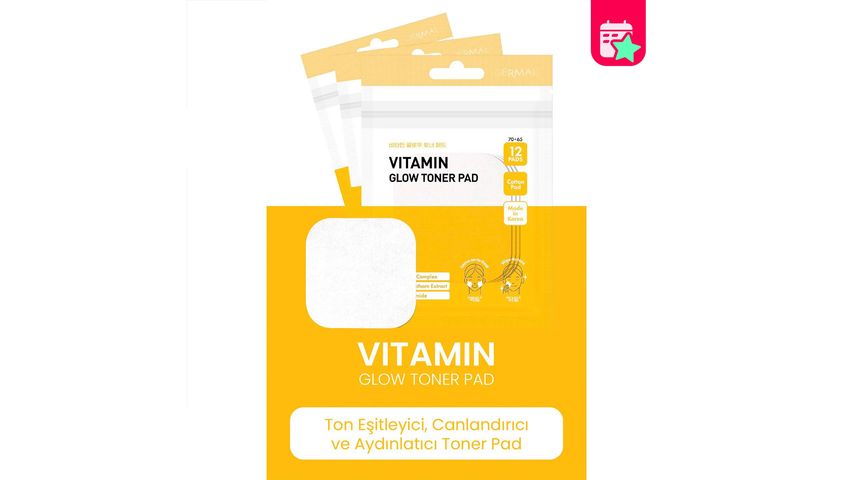 Dermal Vitamin Toner Pads for Brightening & Revitalizing 12 pcs