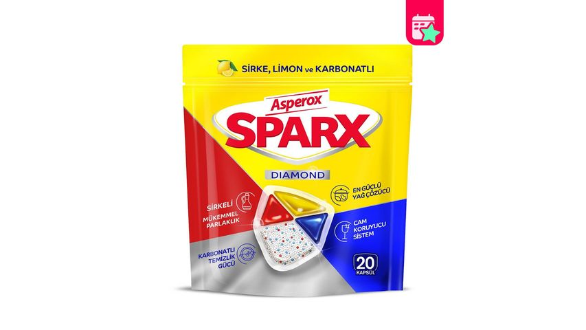 Asperox Sparx Diamond Dishwasher Capsules 20 pcs