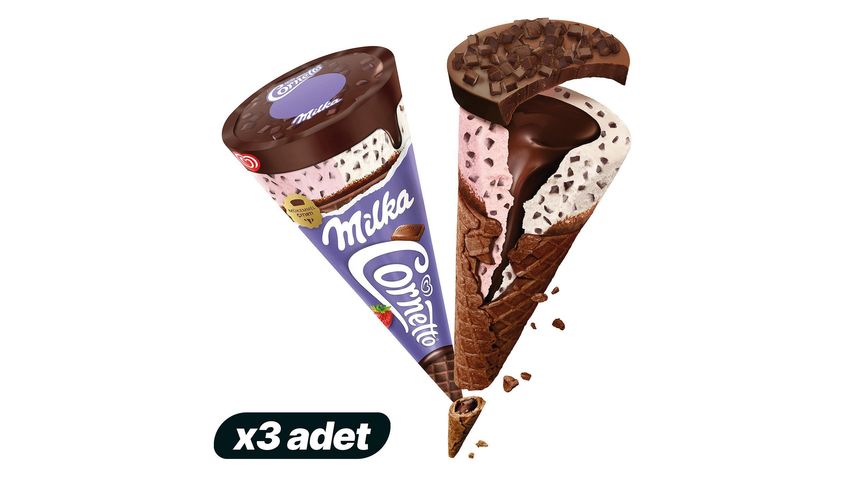 3x Algida Cornetto Disc Milka Bundle