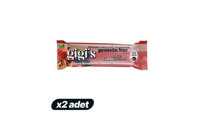 2x Gigis Mixed Berry Collagen Protein Bar Bundle