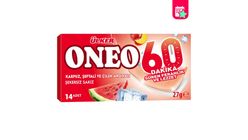 Ülker Oneo 60 Minutes Watermelon, Peach & Strawberry Flavored Sugar-Free Gum 27 g